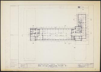 Original builder's plan 'Broadcasting House Extension 9th Floor Plan' for BBC Broadcasting House