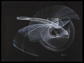 Computer drawing made by Desmond Paul Henry using Drawing Machine 2