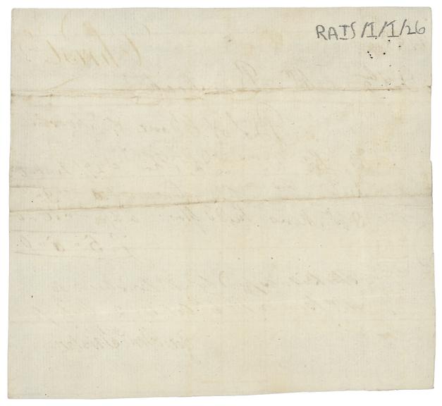 Bills paid by Mr Raisbeck to Mrs Bone