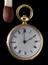 Miniature Gold Pocket Watch, with case and key, by Piguet et Meylon