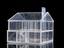 Two perspex models of a house