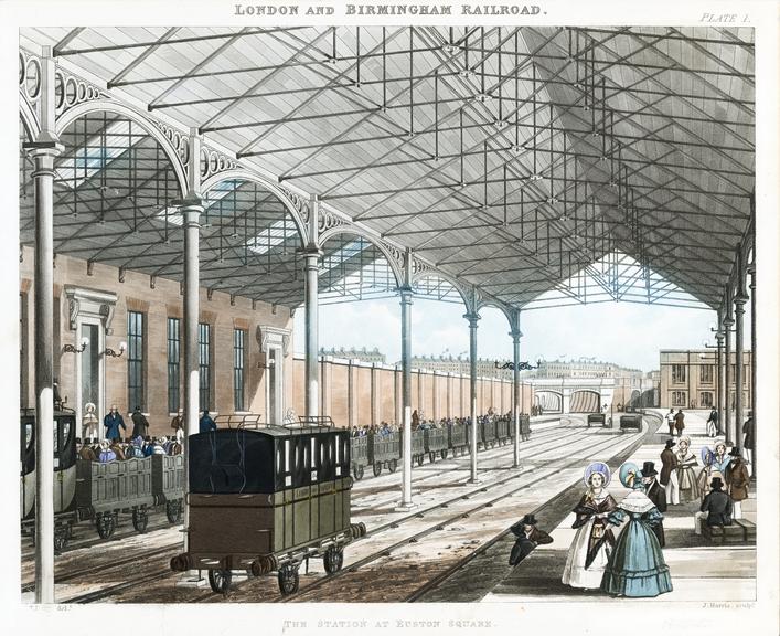 Plate 1: The station at Euston Square. | Science Museum Group