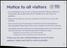Royal Trinity Hospice poster titled ‘Notice to all visitors’