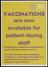 Royal Trinity Hospice poster titled ‘Vaccinations are now