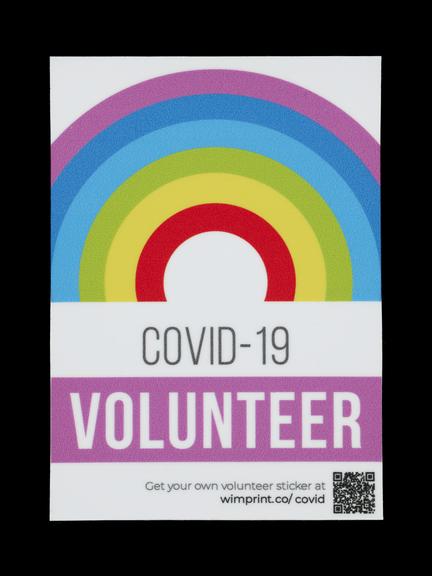 Unofficial COVID-19 volunteer car window sticker