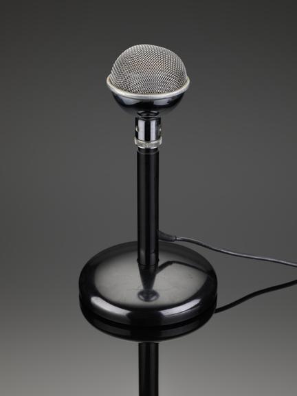 Microphone for Soundmirror tape recorder model TP 411, c.1950.