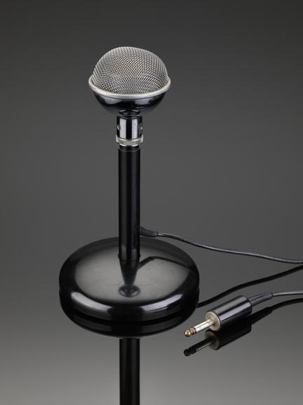 Microphone for Soundmirror tape recorder model TP 411, c.1950.