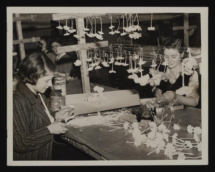 Daily Herald Photograph; Making Artificial Flowers