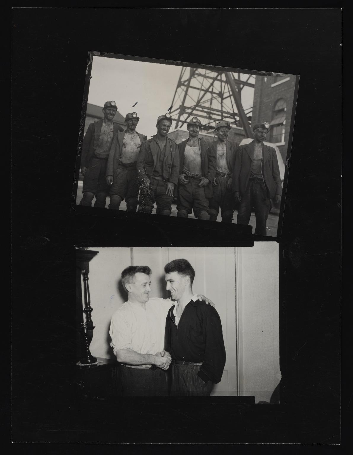 Two record breaking coal miners shake hands | Science Museum Group ...