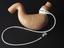 Gastric band "MidBand" fitted to plastic stomach model