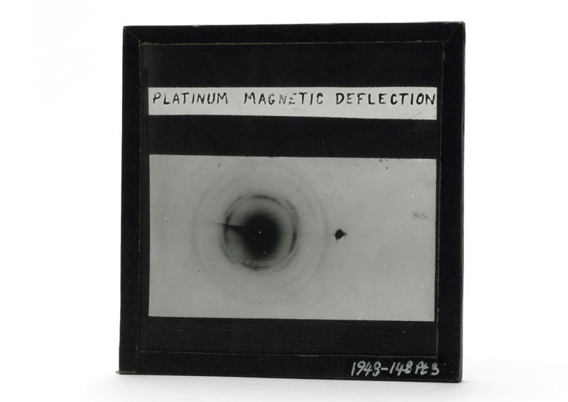 Copy of original electron diffraction transmission photograph