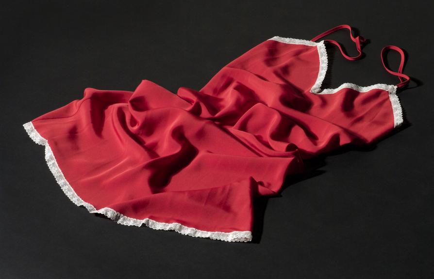 Red polyester slip from Harvey Nichols