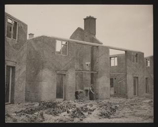 Daily Herald Photograph: Concrete shell of two houses