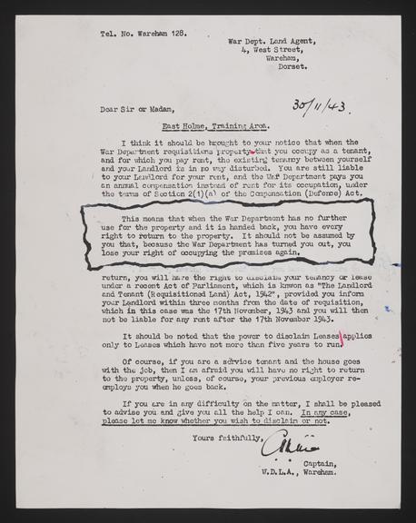 A document of Housing, Post War, Miscellaneous - Requisitions