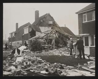 A photographic print of Housing, Post War, Accidents