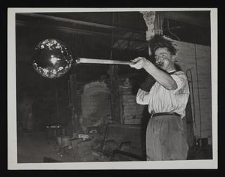 A photographic print of Industry, Glass, Blowing