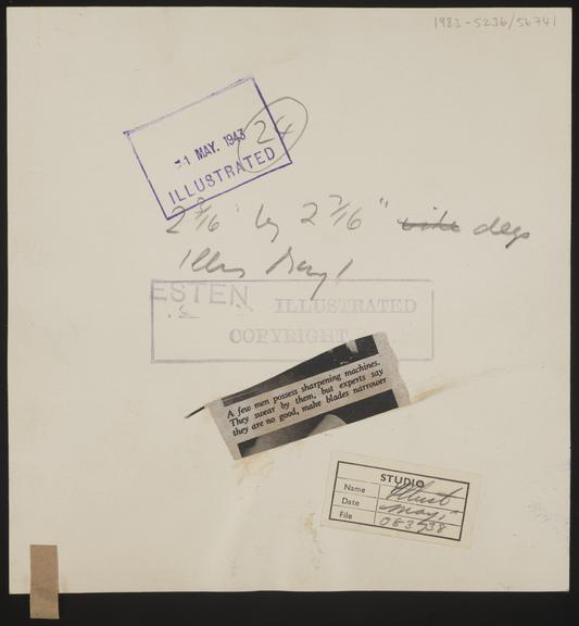 A photographic print of Industry, Razors