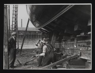 A photographic print of Industry, Shipbuilding, Small Vessels