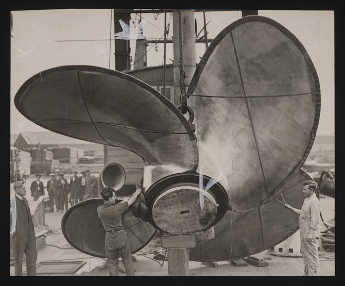 A photographic print of Industry, Shipbuilding, Liners
