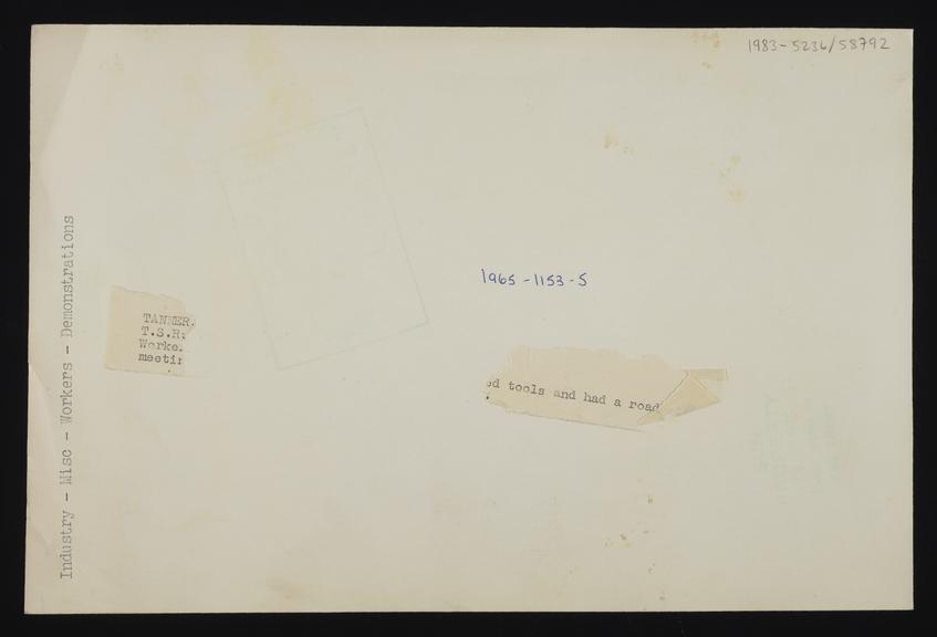 A photographic print of Industry, Miscellaneous, Workers ...