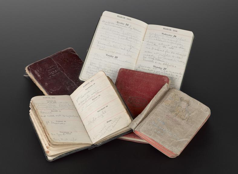 Collection of pocket diaries by 296 Private Alex L. Russell