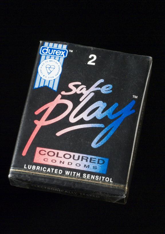 1 packet of 2 Durex Safe Play coloured condoms