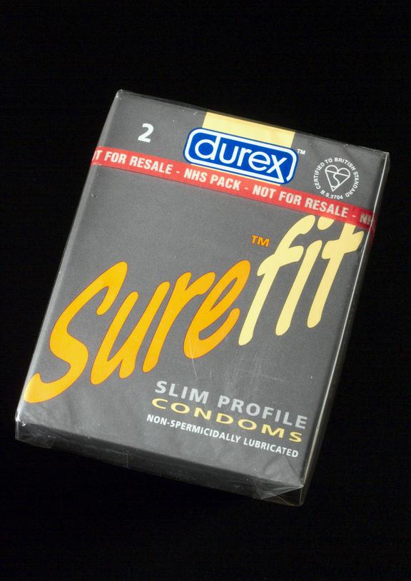 1 packet of 2 Durex Surefit slim profile condoms