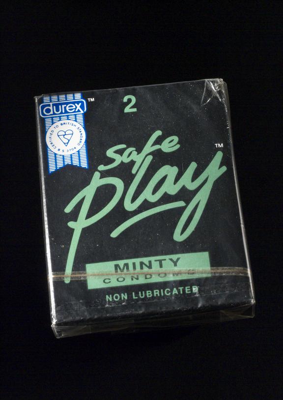 1 packet of 2 Durex Safe Play minty condoms to BS3704:1989