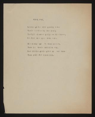 Typed Poem for Equal Pay