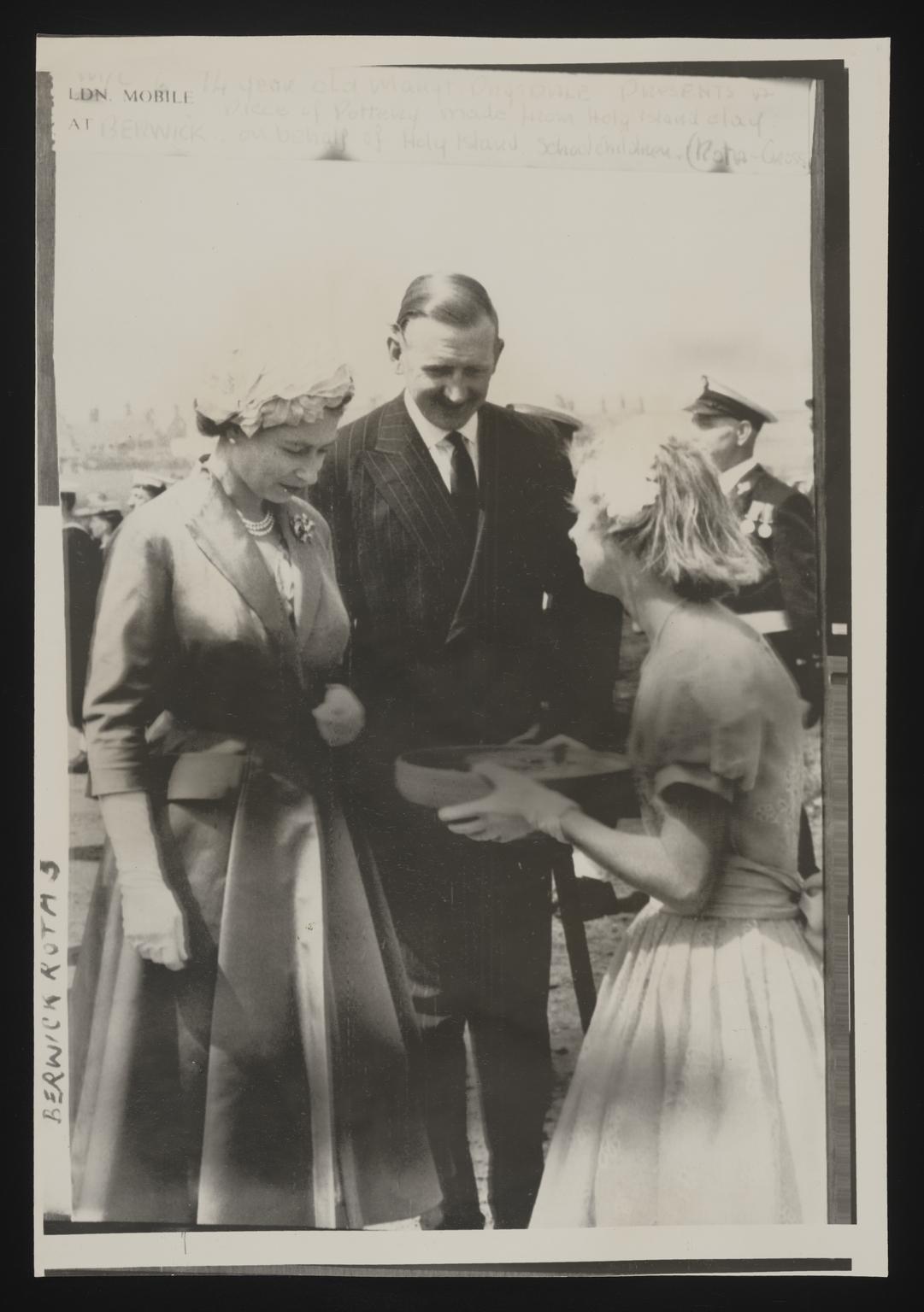 A photographic print of Queen Elizabeth II and Duke of Edinburgh, Visit ...