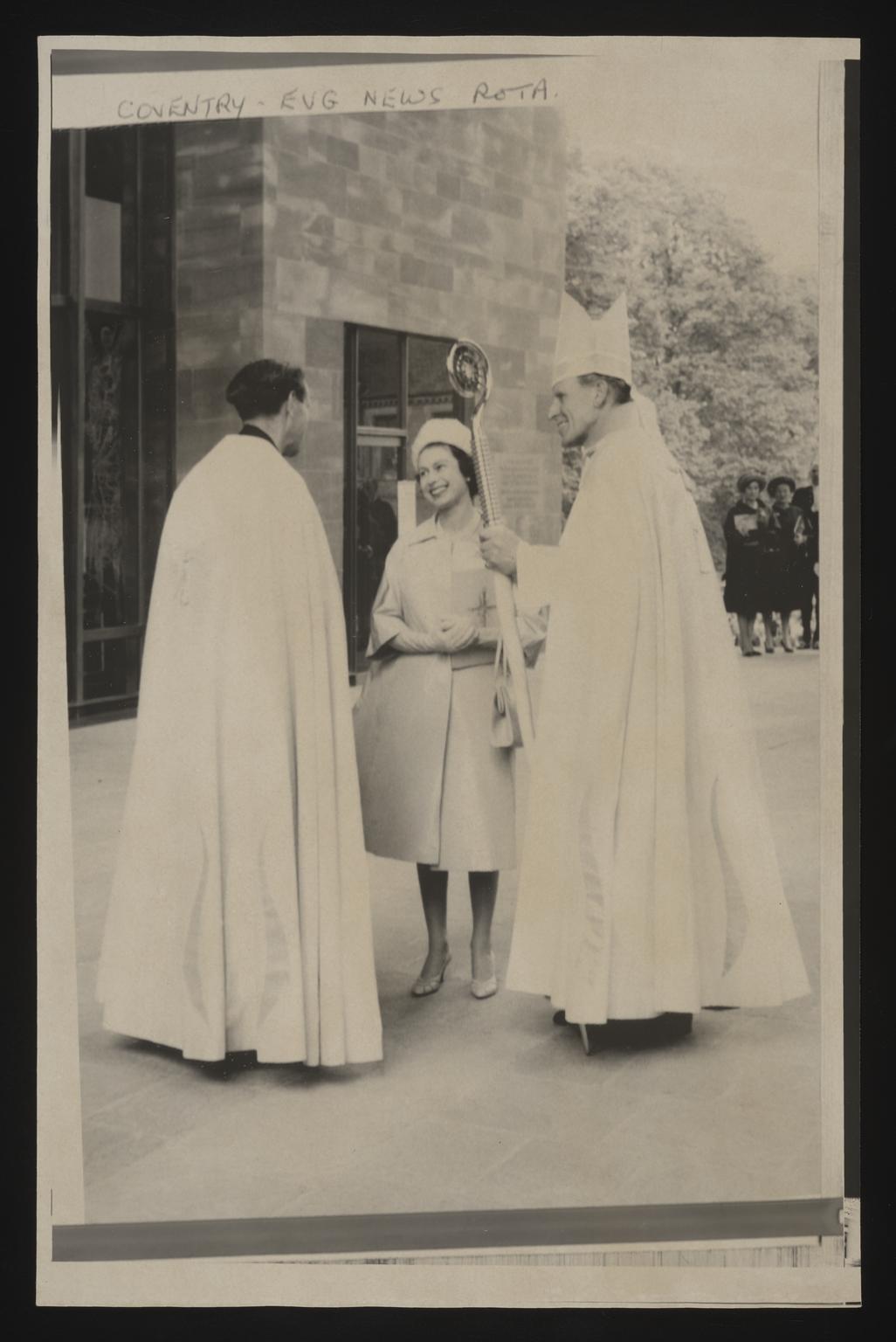 A photographic print of Queen Elizabeth II, Coventry Cathedral ...