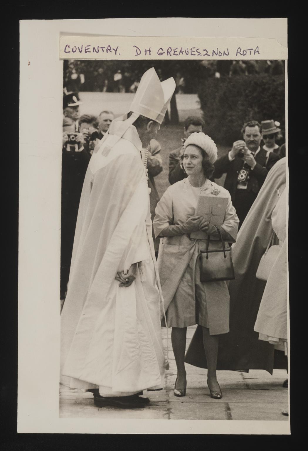 A photographic print of Queen Elizabeth II, Coventry Cathedral ...