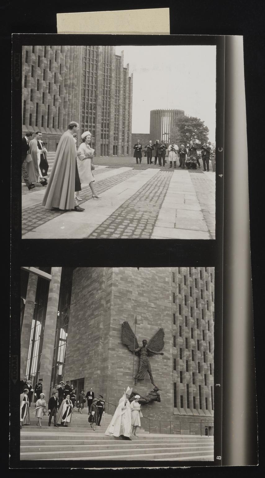 A photographic print of Queen Elizabeth II, Coventry Cathedral ...