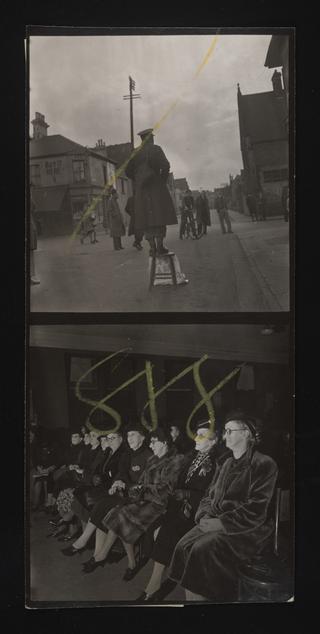A photographic print of Political, By-Election Cardiff East 1942