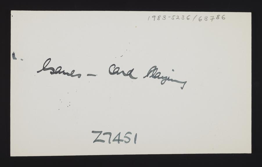 A document of Games, Card Games