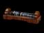 Glass harmonica, in mahogany case, made by E Pohl, Bohemia. L