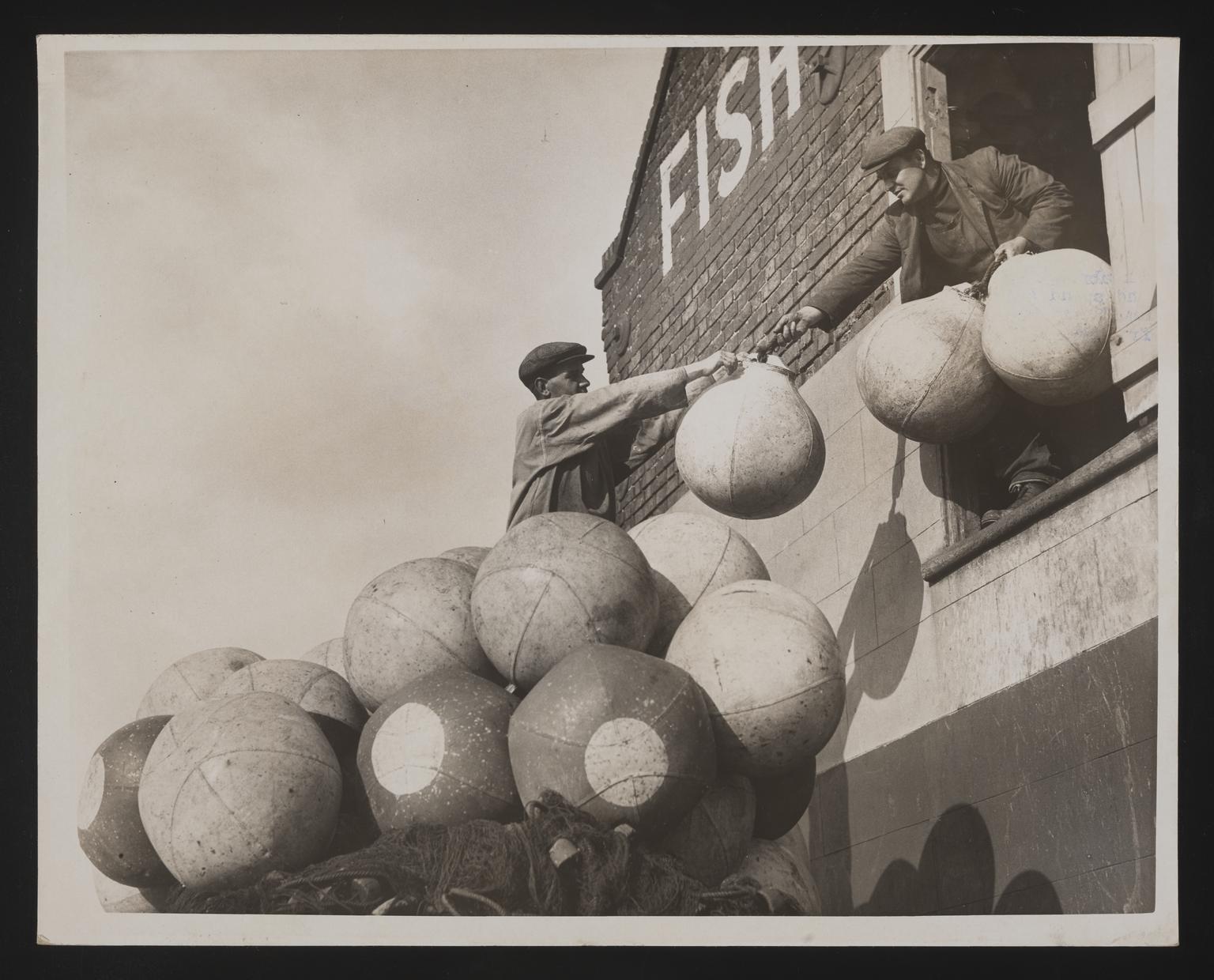 A photographic print of Fishing, Net Making & Repairing & Pellets ...