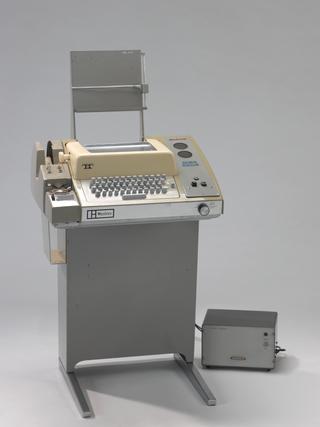paper tray for Westrex teletype terminal, c. 1970