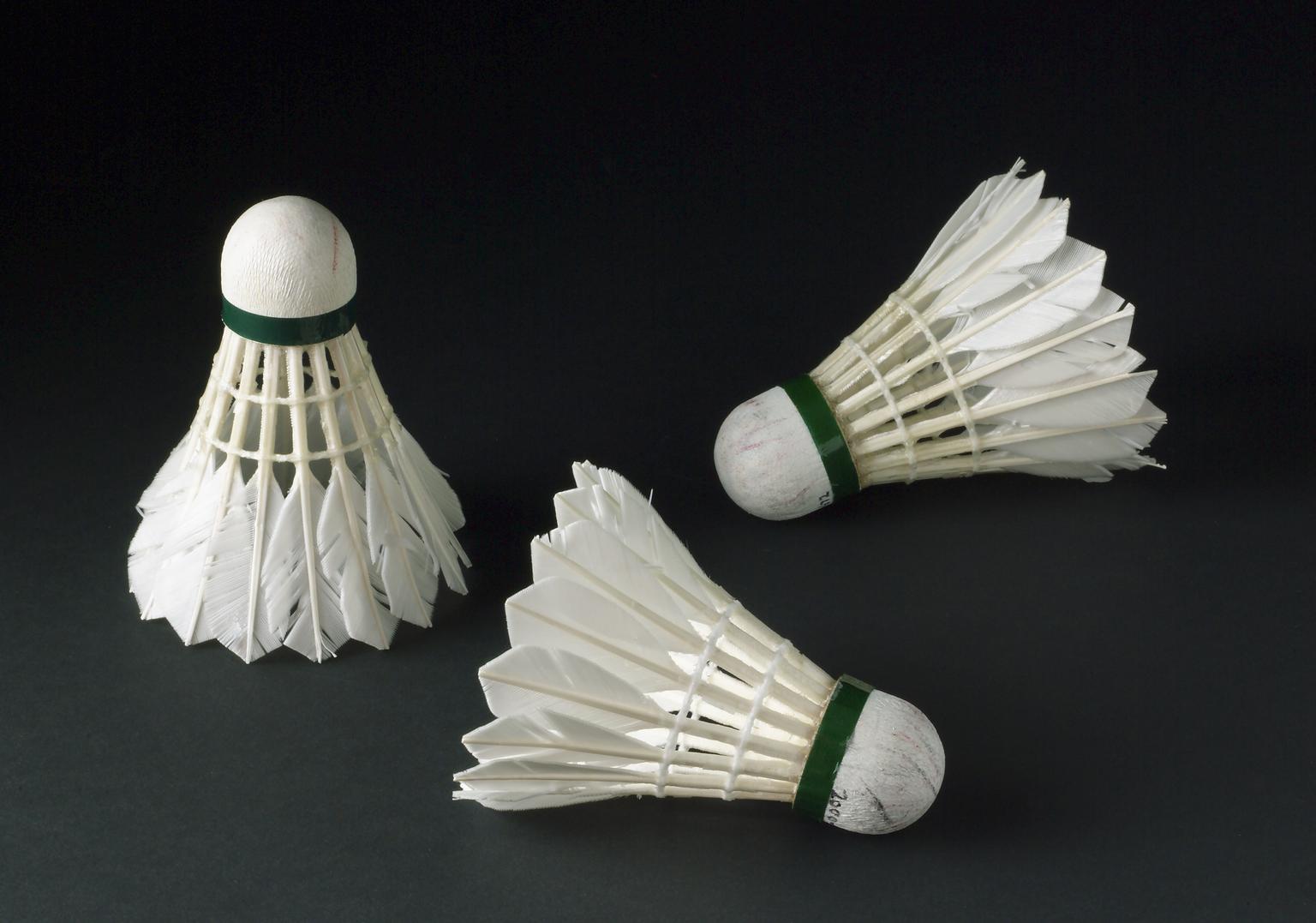 Three traditionally made shuttlecocks | Science Museum Group Collection