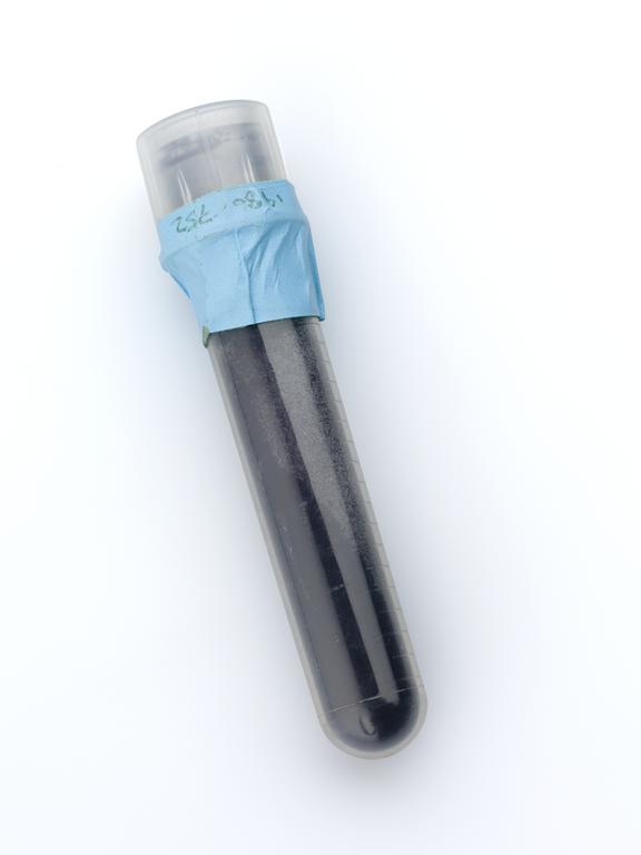Sample of indigo produced by genetically modified E coli