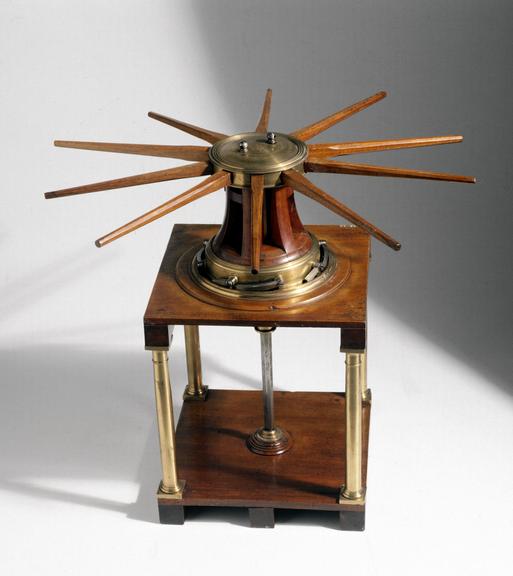 Model, scale 1:8, of a geared capstan