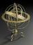 Italian Copernican armillary sphere in metal with wooden turned