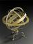 Italian Copernican armillary sphere in metal with wooden turned