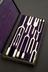 Set of eight tuning forks, in black leatherette case, no maker