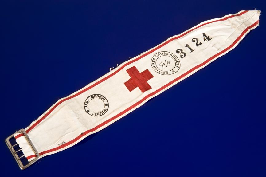 Arm band of British Red Cross Society, 1915