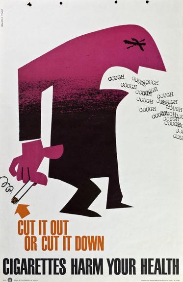 Poster with an anti-smoking message