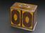 Medicine chest, wood with an inlaid front, winged door