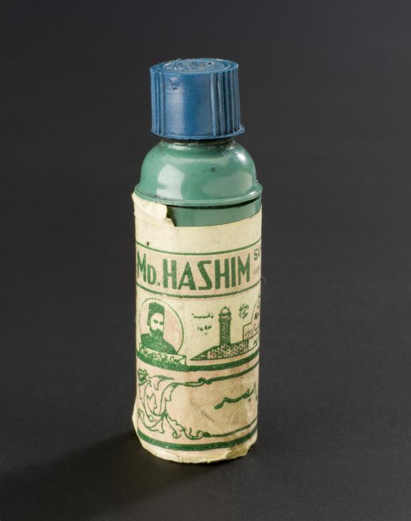 Glass bottle of surma by M.D. Hashim, 1970-1981