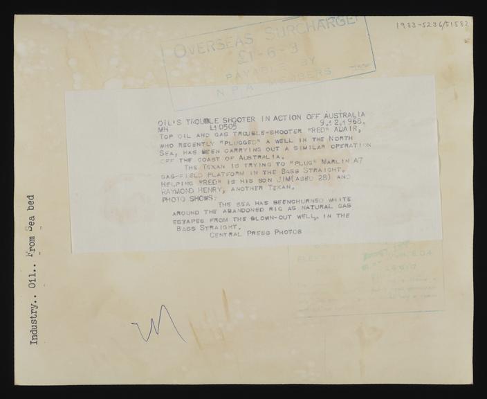 A photographic print of Industry, Fuel & Power, Oil & Petrol - Oil From ...