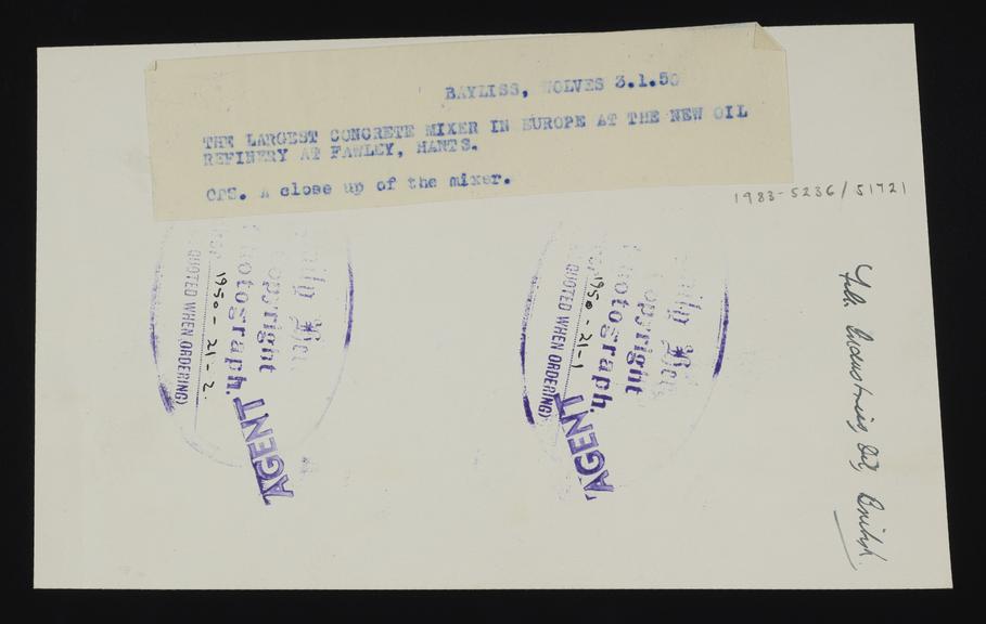 A photographic print of Industry, Fuel & Power, Oil & Petrol - Oil ...